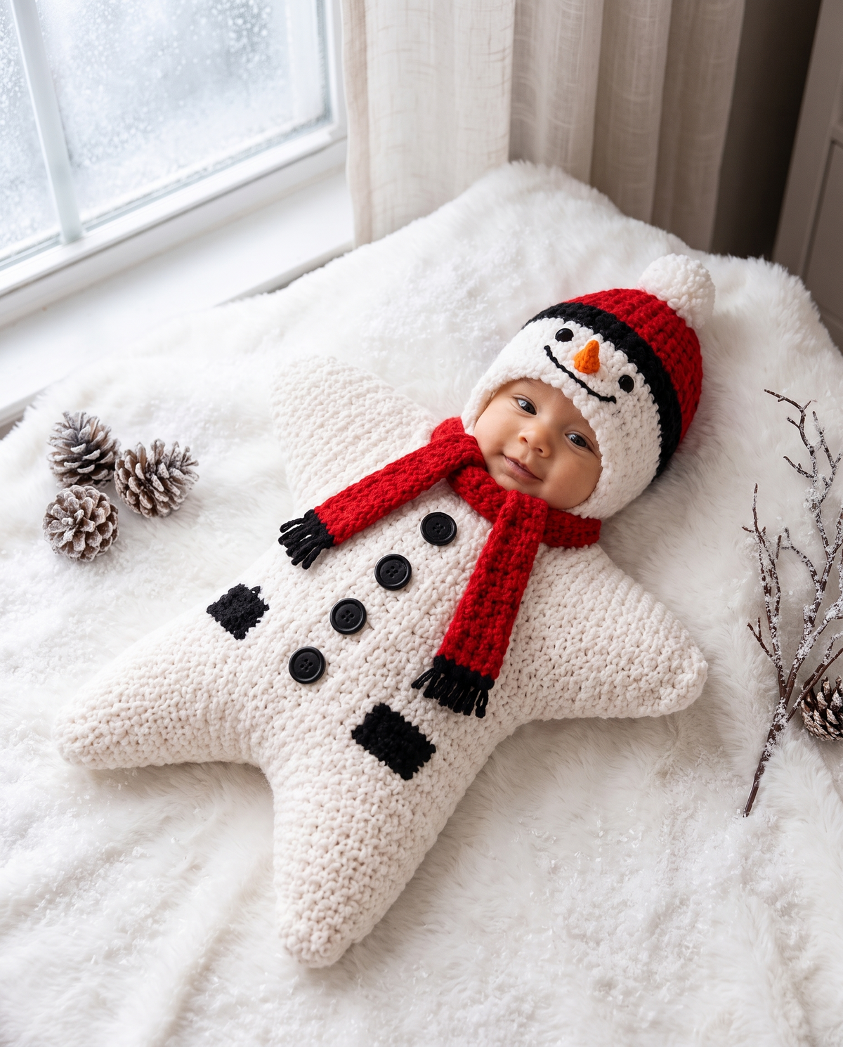 Starlight Baby Romper — Knit Christmas Onesie